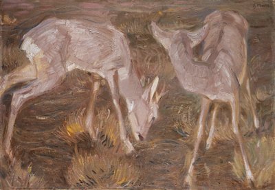 Jeleń o zmierzchu autorstwa Franz Marc