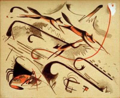 Scherzo (grające lisy) autorstwa Franz Marc
