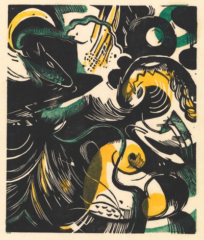 Historia stworzenia II autorstwa Franz Marc