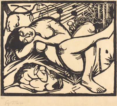 Śpiąca pasterka Schlafende Hirtin, 1912. autorstwa Franz Marc