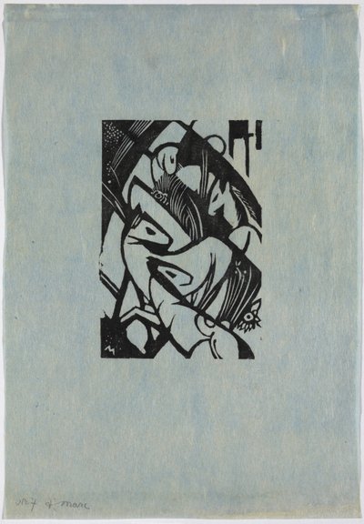 Skaczące konie autorstwa Franz Marc