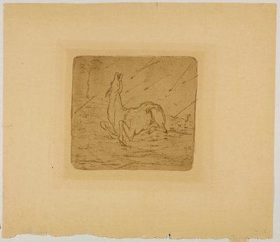 umierający jeleń autorstwa Franz Marc