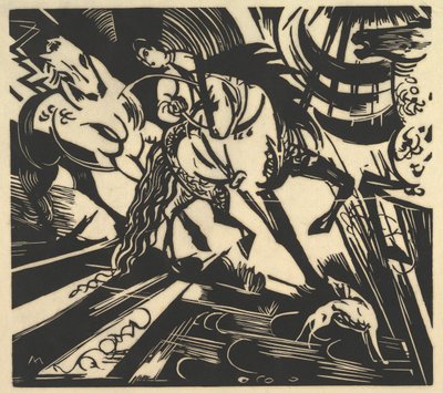 Szkoła Jazdy, 1913. autorstwa Franz Marc