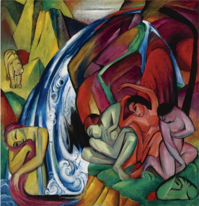 Wodospad Kobiety pod wodospadem, 1912 autorstwa Franz Marc