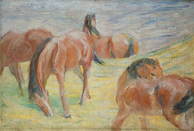 Pasące się konie I autorstwa Franz Marc