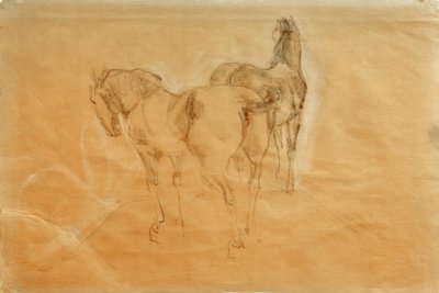 Dwa konie autorstwa Franz Marc