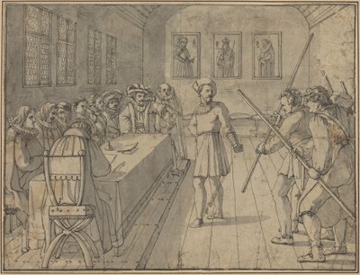 Scena z IV aktu z „Gotz von Berlichingen” Goethego autorstwa Franz Pforr
