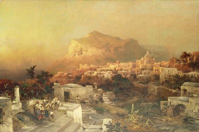 Capri, ok. 1870-79 (olej na płótnie) autorstwa Franz Richard Unterberger