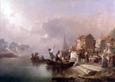 Norweskie przyjęcie weselne autorstwa Franz Richard Unterberger