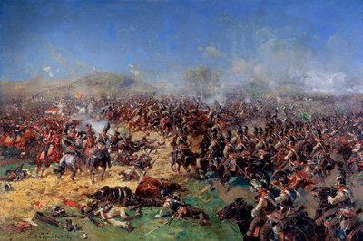 Bitwa pod Borodino 26 sierpnia 1812. Trzeci atak francuski, 1913. autorstwa Franz Roubaud