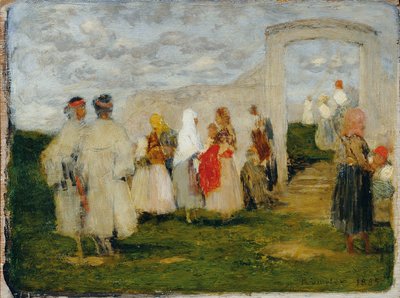 Chodzenie do kościoła w Lundenburg autorstwa Franz Rumpler