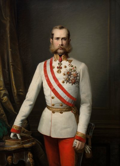 niemiecki: Bildnis des Franz Joseph I Portret Franciszka Józefa I autorstwa Franz Russ the Elder