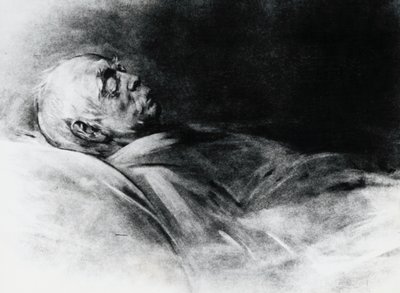 Otto von Bismarck (1815-1898) na łożu śmierci autorstwa Franz Seraph von Lenbach