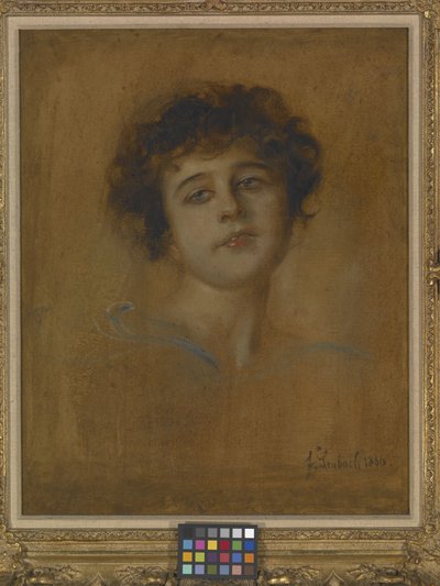 Portret młodej kobiety (olej na płótnie) autorstwa Franz Seraph von Lenbach