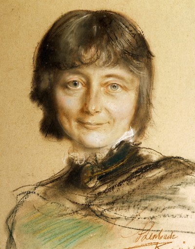 Portret Niny Hagerup (Bergen 1845-Kopenhaga) autorstwa Franz Seraph von Lenbach