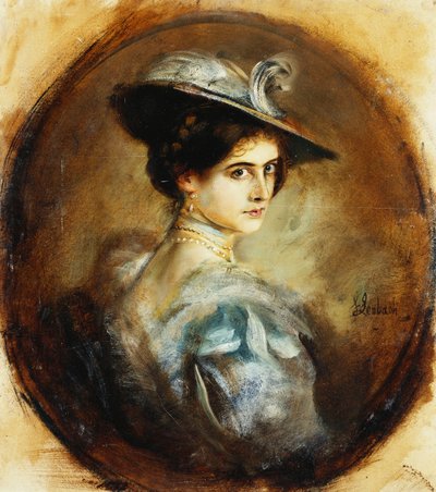 Portret damy, głowa i ramiona autorstwa Franz Seraph von Lenbach
