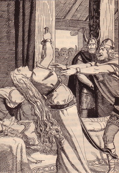 Ilustracja do Eddy: Germańscy bogowie i bohaterowie autorstwa Hansa von Wolzogen autorstwa Franz Stassen