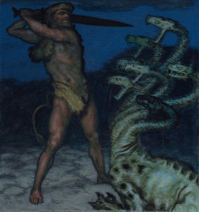 Herkules i Hydra autorstwa Franz Stuck Ritter von