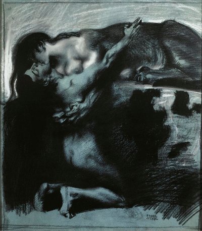 Pocałunek Sfinksa, między 1890 a 1914 rokiem. autorstwa Franz Stuck Ritter von