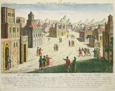 Stare i Nowe Delhi (akwatinta) autorstwa Franz Xaver Habermann