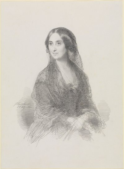 Portret kobiety w hiszpańskim stroju, siedzącej, półpostaciowy autorstwa Franz Xaver Winterhalter