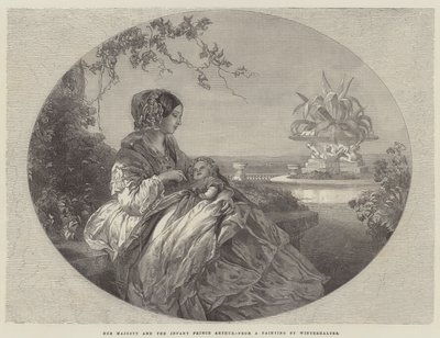 Jej Wysokość i Mały Książę Artur autorstwa Franz Xaver Winterhalter