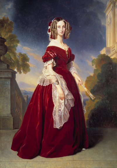 Portret en pied de Louise Marie Therese Charlotte Isabelle d