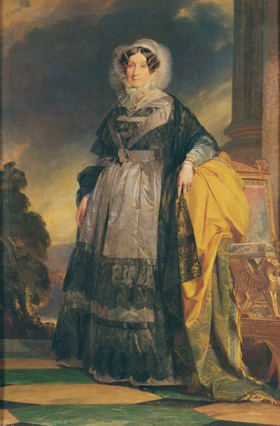 Portret Adelajdy Orleanu (1777-1848), Mademoiselle de Chartres, znana jako Madame Adelaide autorstwa Franz Xaver Winterhalter