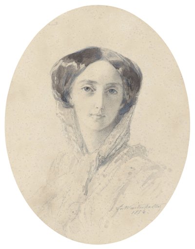 Portret wielkiej księżnej Olgi Nikołajewnej Rosji 1822-1892, królowej Wirtembergii autorstwa Franz Xaver Winterhalter