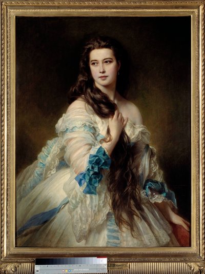 Portret pani Barbe autorstwa Rimskiego-Corsakowa (1833-1878). Obraz Franza Xavera Winterhaltera (1806-1873) 1864. Wym. 1,7x0,9m. Paryż, Musee d