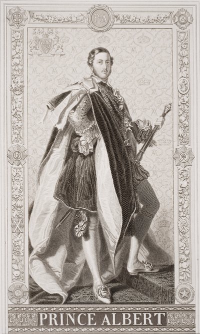 Książę Albert (1819-61) z „Ilustracji historii angielskiej i szkockiej” Tom II autorstwa Franz Xaver Winterhalter