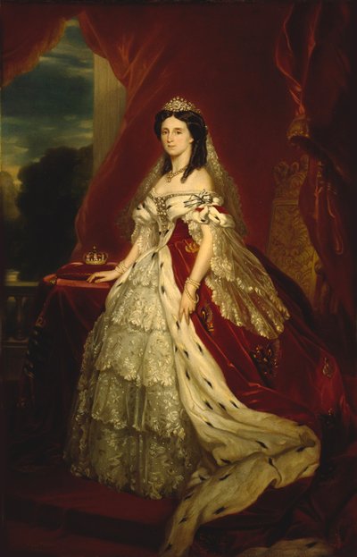 Księżna Augusta Sachsen-Weimar-Eisenach 1811-1890, królowa Prus, ok. 1859. autorstwa Franz Xaver Winterhalter School of .