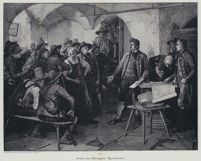 Josef Speckbacher, przywódca buntu Tyrolu przeciwko panowaniu Napoleona I (rycina) autorstwa Franz von (after) Defregger