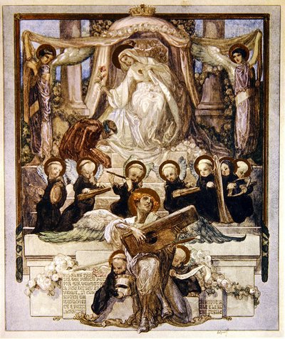 Ilustracja z Boskiej komedii Dantego, Paradiso, Canto XXXIII, 1921 (wc na papierze) autorstwa Franz von Bayros