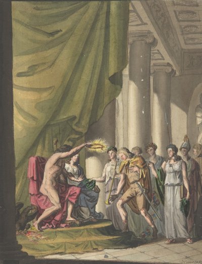Alegoria Zwycięstwa: Koronacja Żołnierza Laurami, ca. 1814. autorstwa Franz von Hauslab