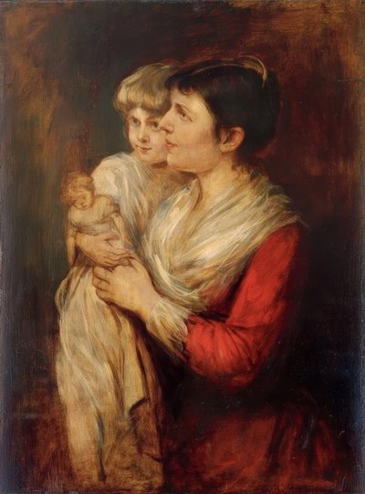 Klementyna von Schön-Renz z córką Hanną Elżbietą autorstwa Franz von Lenbach