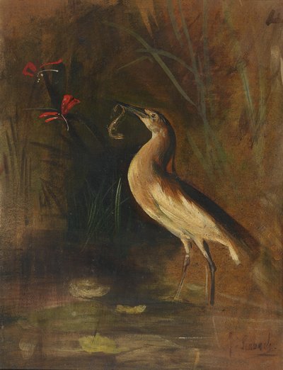 Czapla i salamandra autorstwa Franz von Lenbach