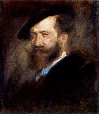 Portret artysty Wilhelma Buscha, 1832-1908, 1877-1880. autorstwa Franz von Lenbach