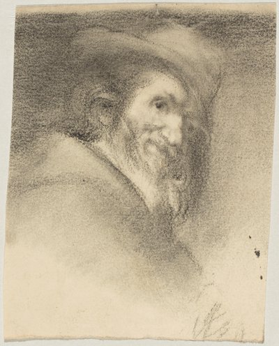Szkic według Vásqueza; głowa Menipposa; oryginał: Madryt, Prado autorstwa Franz von Lenbach