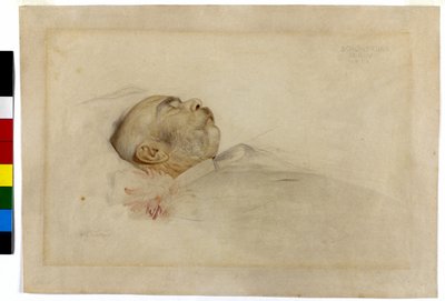 Cesarz Franciszek Józef I na łożu śmierci autorstwa Franz von Matsch