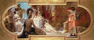 Teatr grecki z serii o historii teatru na suficie Burgtheater autorstwa Franz von Matsch