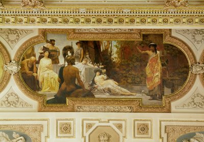 Wiedeński Burgtheater, klatka schodowa: Antyczny improwizator autorstwa Franz von Matsch