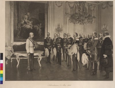 Wizyta niemieckiego księcia federacji 8 maja 1908 r. w zamku Schoenbrunn autorstwa Franz von Matsch
