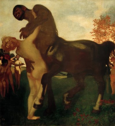 Centaur i nimfa autorstwa Franz von Stuck