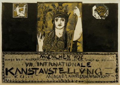 F. v. Stuck, Plakatentwurf 1897 autorstwa Franz von Stuck
