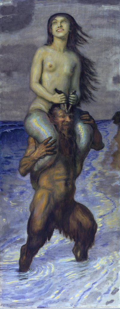Faun i syrena autorstwa Franz von Stuck