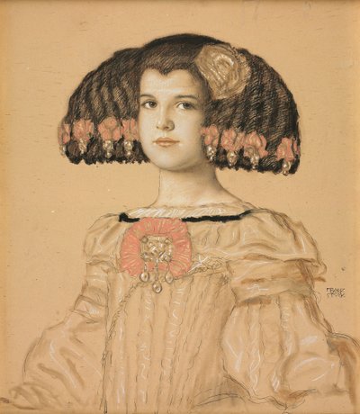 Portret Marii, córki artysty, w hiszpańskim stroju, 1908 autorstwa Franz von Stuck