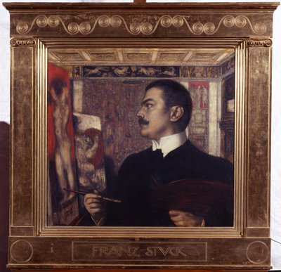 Autoportret przy sztaludze autorstwa Franz von Stuck