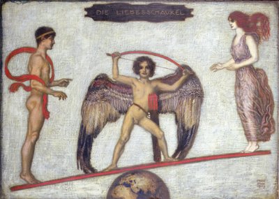 Miłość Huśtawka autorstwa Franz von Stuck
