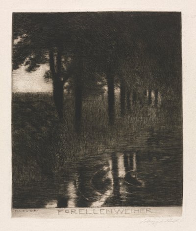 Staw pstrągowy. autorstwa Franz von Stuck